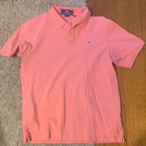 Vineyard Vines Men's Coral Polo Shirt Medium